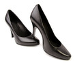 Photo: Black shoes isolated on white Black shoes isolated on white