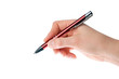 Hand holding a pen