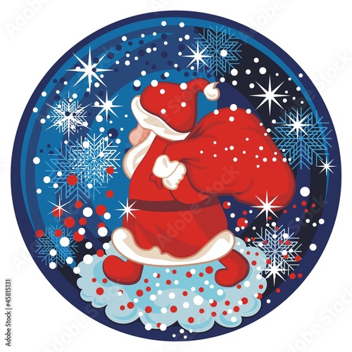 Vector: Santa Globe Santa Globe
