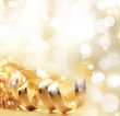 Golden christmas ribbon