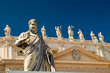 Statue Apostle in front of the Basilica of St. Peter, Vatican