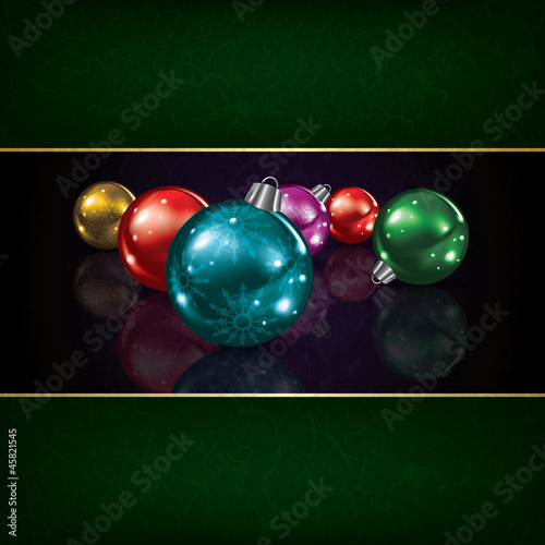 Vector: Christmas grunge background with decorations Christmas grunge background with decorations