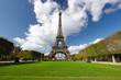 Eiffel Tower  with park in  Paris, France