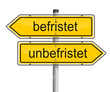 Schilder befristet oder unbefristet