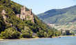 Old castle on the river hills