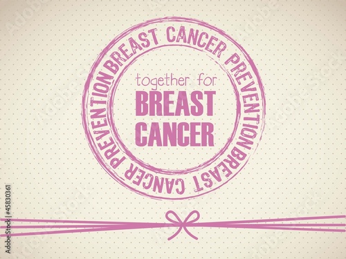 Vector: breast cancer seal breast cancer seal