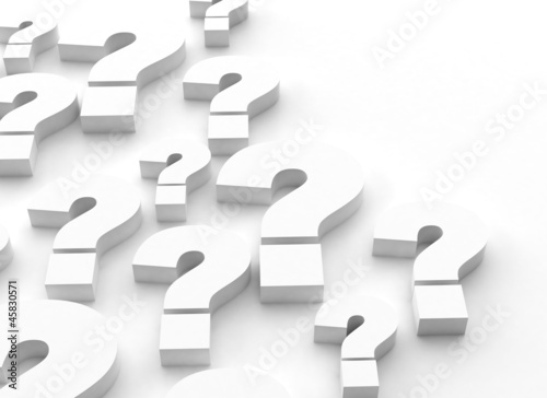 Illustration: Question Marks - 3D Symbols Question Marks - 3D Symbols