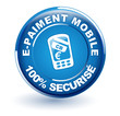 e-paiement mobile sur bouton bleu
