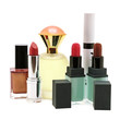 Perfumes and cosmetics isolated on white background