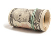 Twenty  dollars on white background