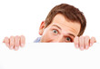 Hiding behind his copyspace