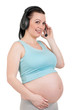 Pregnant with headphones