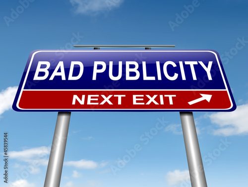 Illustration: Bad publicity concept. Bad publicity concept.