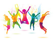 Young people on the party . The dancing teenagers. Young people on the party . The dancing teenagers.