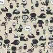 The monster seamless texture. Vector illustration