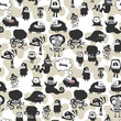 The monster seamless texture. Vector illustration