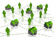 Vector: Real Estate Market, green house network Real Estate Market, green house network