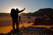 Photographer in the desert