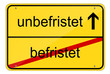 Ortsschild unbefristet