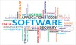 word cloud - software