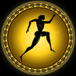 Vector gold gradient Olympic athletic illustration
