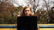 girl with a laptop