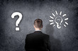 Businessman making a choice