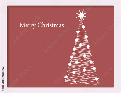 Vector: Christmas card with tree Christmas card with tree
