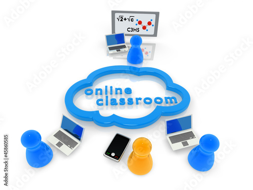 Illustration: Online Classroom. Online Classroom.