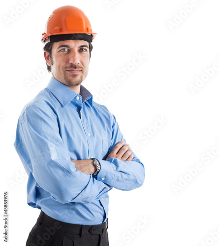 Photo: Portrait of an handsome engineer Portrait of an handsome engineer