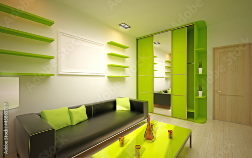 Illustration: modern living room modern living room