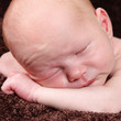 Photo: Cute little Newborn Baby boy posing for camera Cute little Newborn Baby boy posing for camera