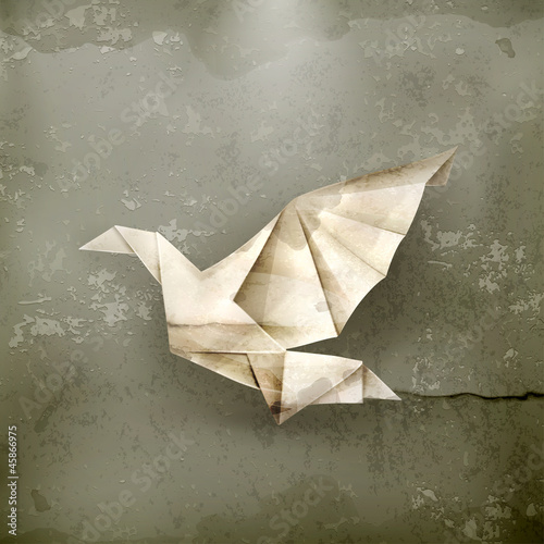 Vector: Paper Dove, old-style Paper Dove, old-style