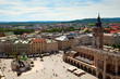 View of the old town of Kracow, old Sukiennice, Poland