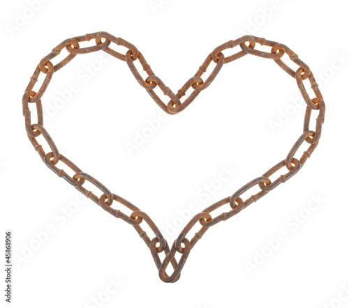 Photo: Heart of a metal chain Heart of a metal chain