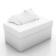 Tiissue box isolated on white background 3d illustrator