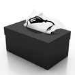 Tiissue box isolated on white background 3d illustrator