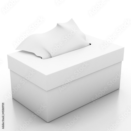 Illustration: Tiissue box isolated on white background 3d illustrator Tiissue box isolated on white background 3d illustrator