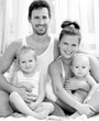 Happy young family.