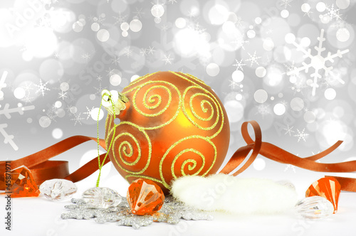 Photo: New year sphere with ribbon New year sphere with ribbon