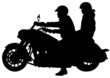 Vector: Pair on bike Pair on bike