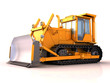 Bulldozer isolated