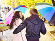 Photo: Couple on date autumn outdoor. Couple on date autumn outdoor.
