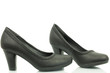 Foto: Women's shoes with a heel in black color on a white background Women's shoes with a heel in black color on a white background