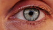 Video: Close-up of blue female eye looking at camera Close-up of blue female eye looking at camera