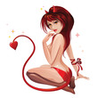 Woman In Devil Costume