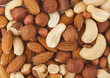 background of mixed nuts