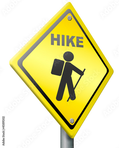 Illustration: hike with backpack hike with backpack