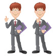 Vector: two office workers two office workers