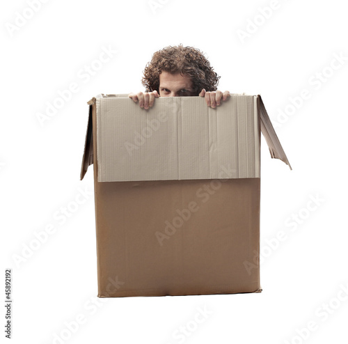 Photo: Hiding in a Box Hiding in a Box